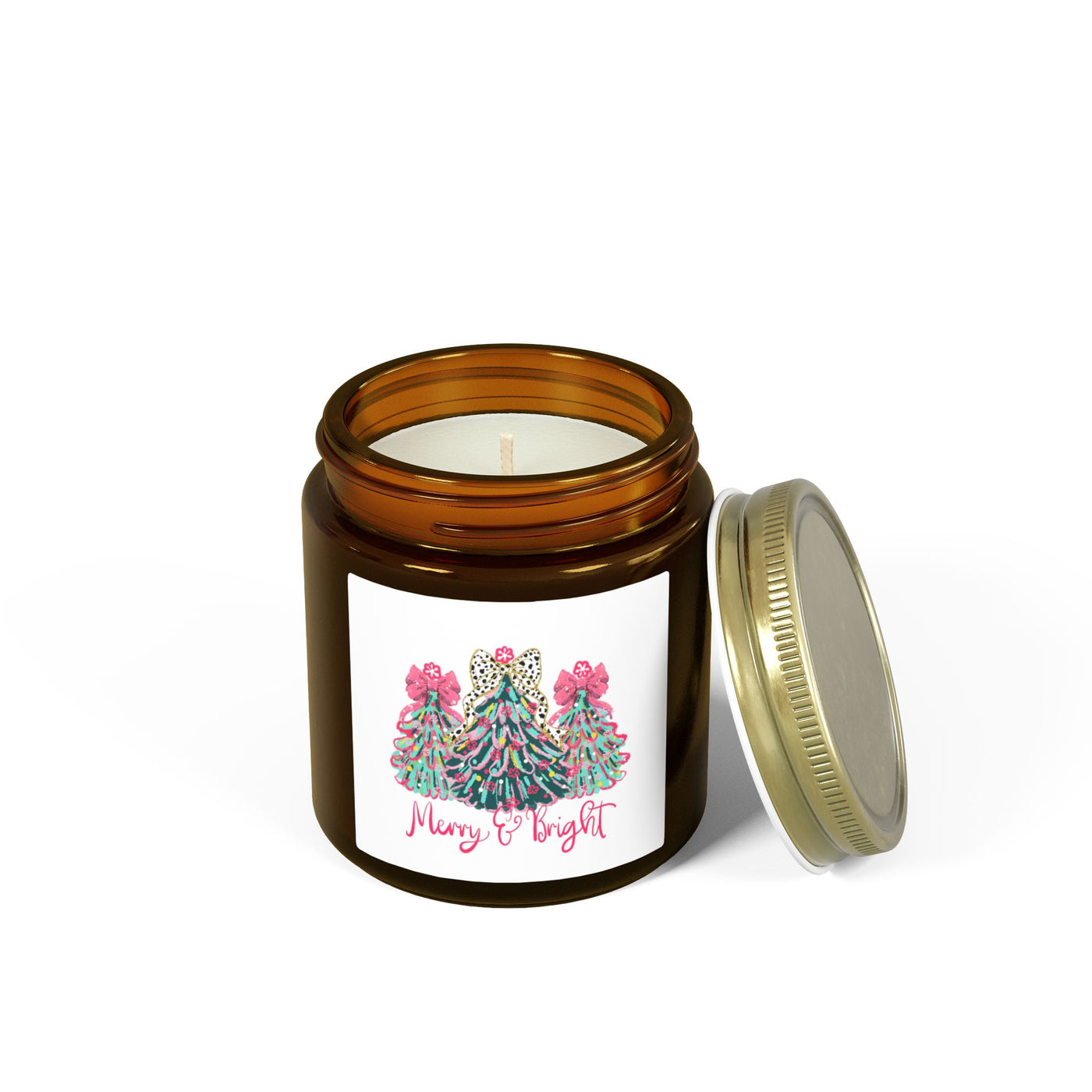 Merry & Bright Coconut Apricot Scented Candle (4oz & 9oz)