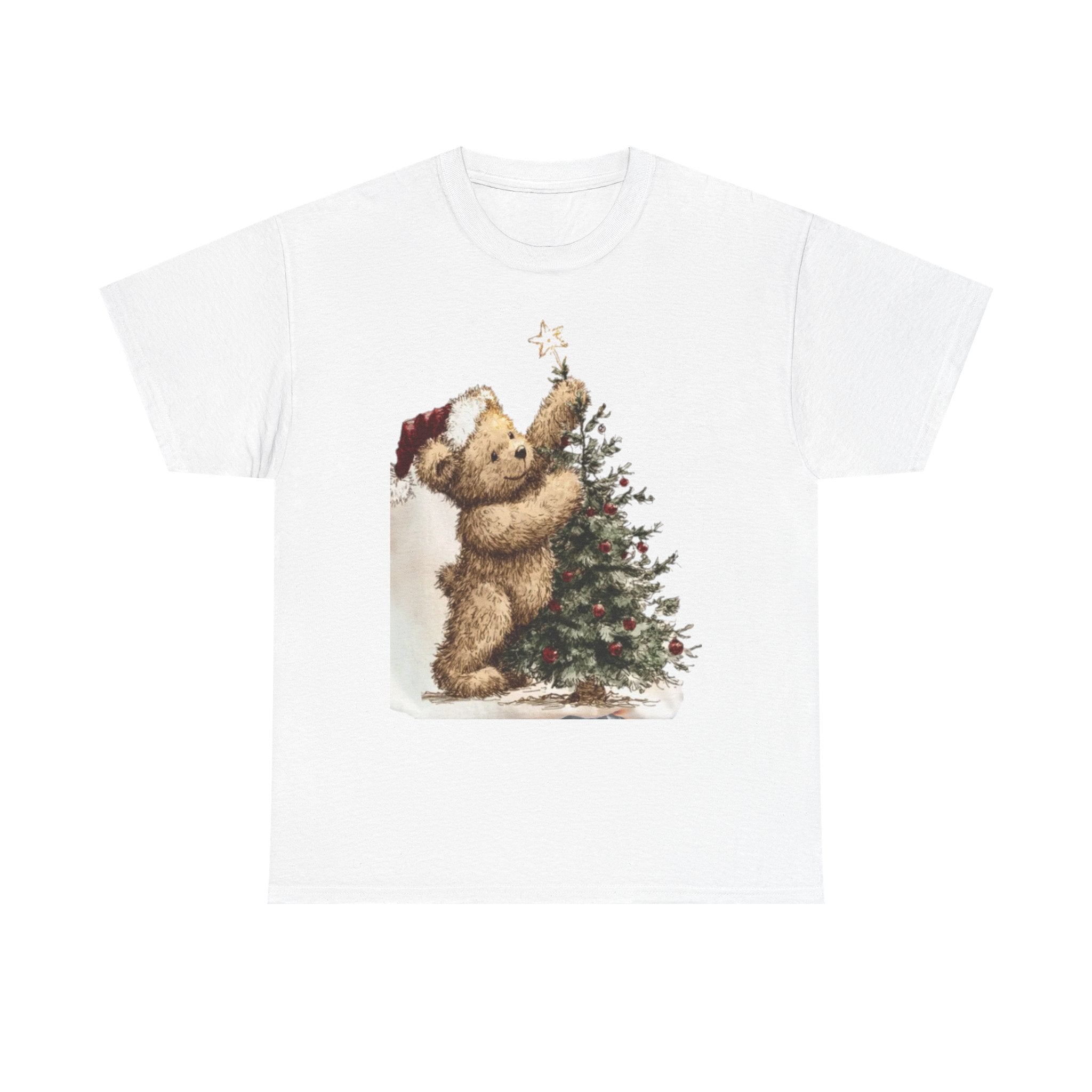 Christmas Bear T‑Shirt - Cute Teddy Decorating Tree Holiday Tee