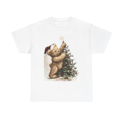 Christmas Bear T‑Shirt - Cute Teddy Decorating Tree Holiday Tee