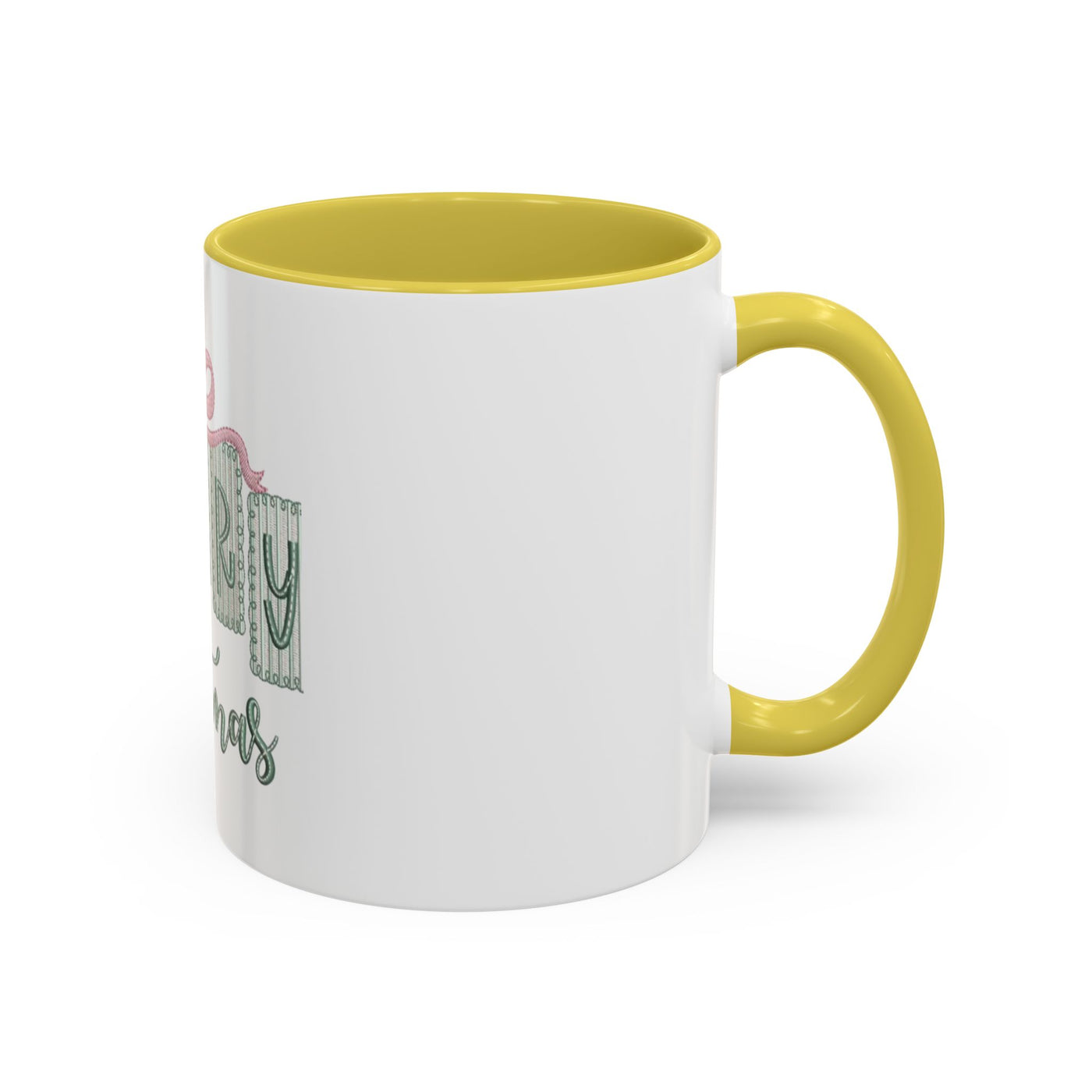 Christmas Mug — 'Merry Christmas' Pastel Gift-Tag Design (11oz/15oz)