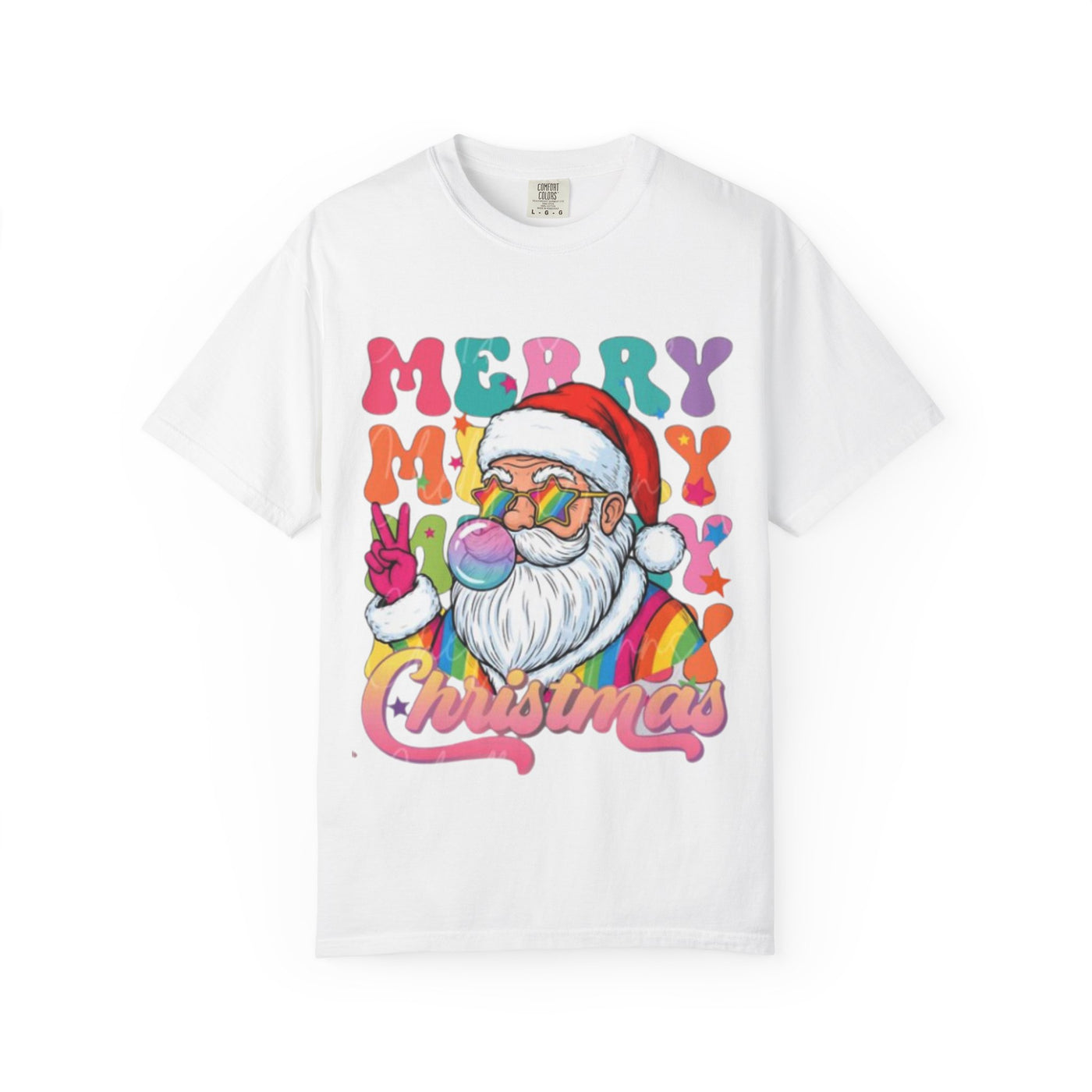 Christmas Santa T-Shirt — Retro 'Merry Merry Christmas' Graphic