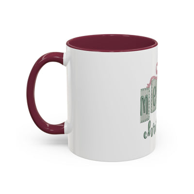 Christmas Mug — 'Merry Christmas' Pastel Gift-Tag Design (11oz/15oz)