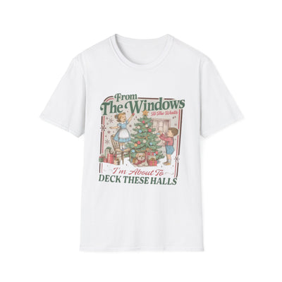 From the Windows Vintage Christmas T-Shirt — “I’m About To Deck These Halls” Holiday Tee