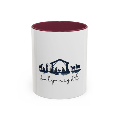Holy Night Nativity Mug — Christmas Coffee Cup (11oz/15oz)
