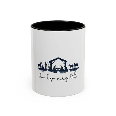 Holy Night Nativity Mug — Christmas Coffee Cup (11oz/15oz)