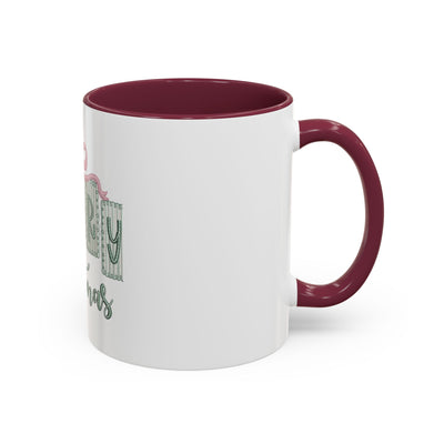 Christmas Mug — 'Merry Christmas' Pastel Gift-Tag Design (11oz/15oz)