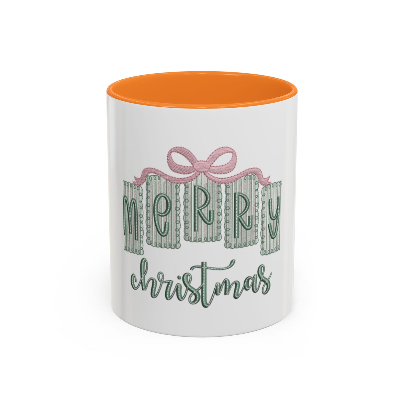 Christmas Mug — 'Merry Christmas' Pastel Gift-Tag Design (11oz/15oz)