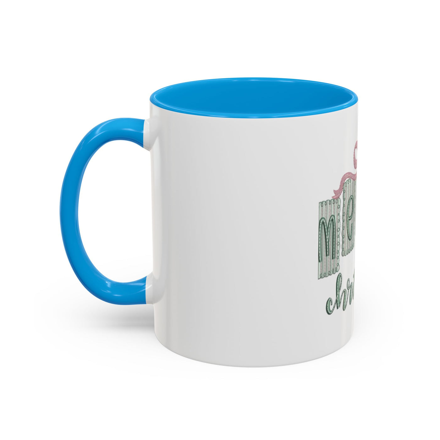 Christmas Mug — 'Merry Christmas' Pastel Gift-Tag Design (11oz/15oz)