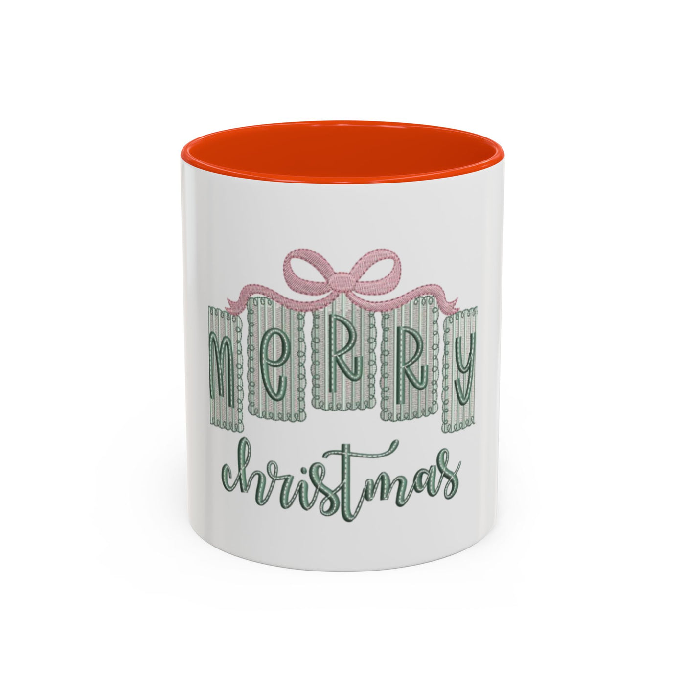 Christmas Mug — 'Merry Christmas' Pastel Gift-Tag Design (11oz/15oz)