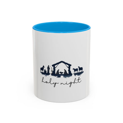 Holy Night Nativity Mug — Christmas Coffee Cup (11oz/15oz)