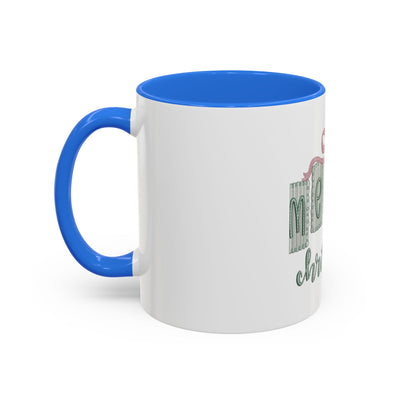 Christmas Mug — 'Merry Christmas' Pastel Gift-Tag Design (11oz/15oz)