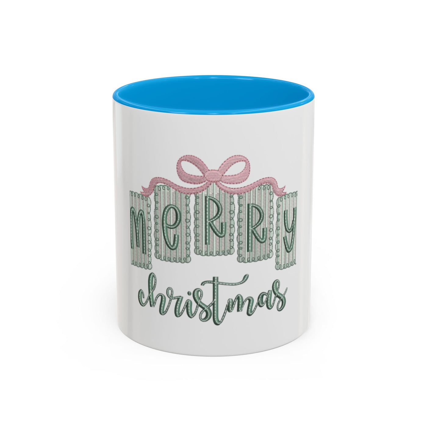 Christmas Mug — 'Merry Christmas' Pastel Gift-Tag Design (11oz/15oz)