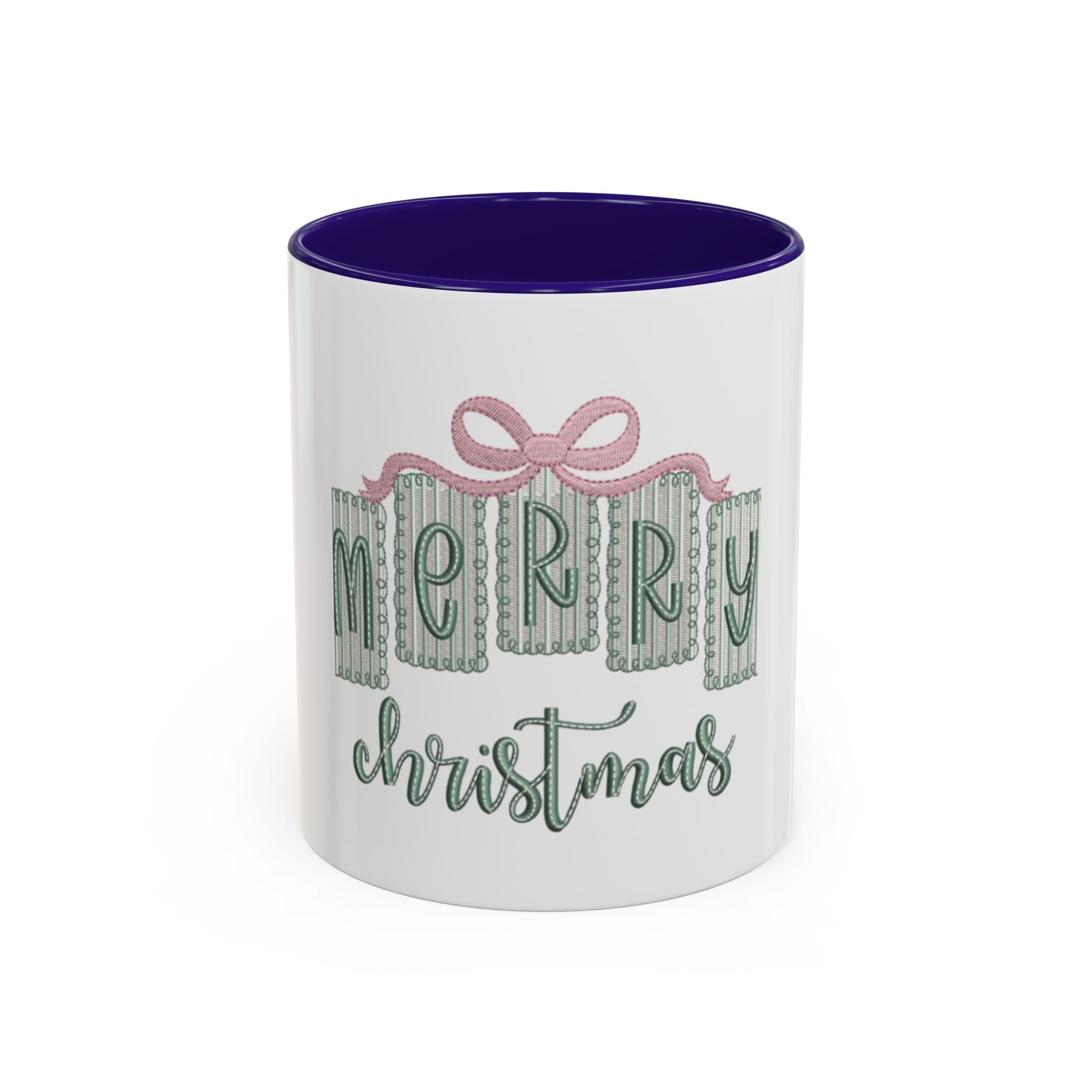 Christmas Mug — 'Merry Christmas' Pastel Gift-Tag Design (11oz/15oz)
