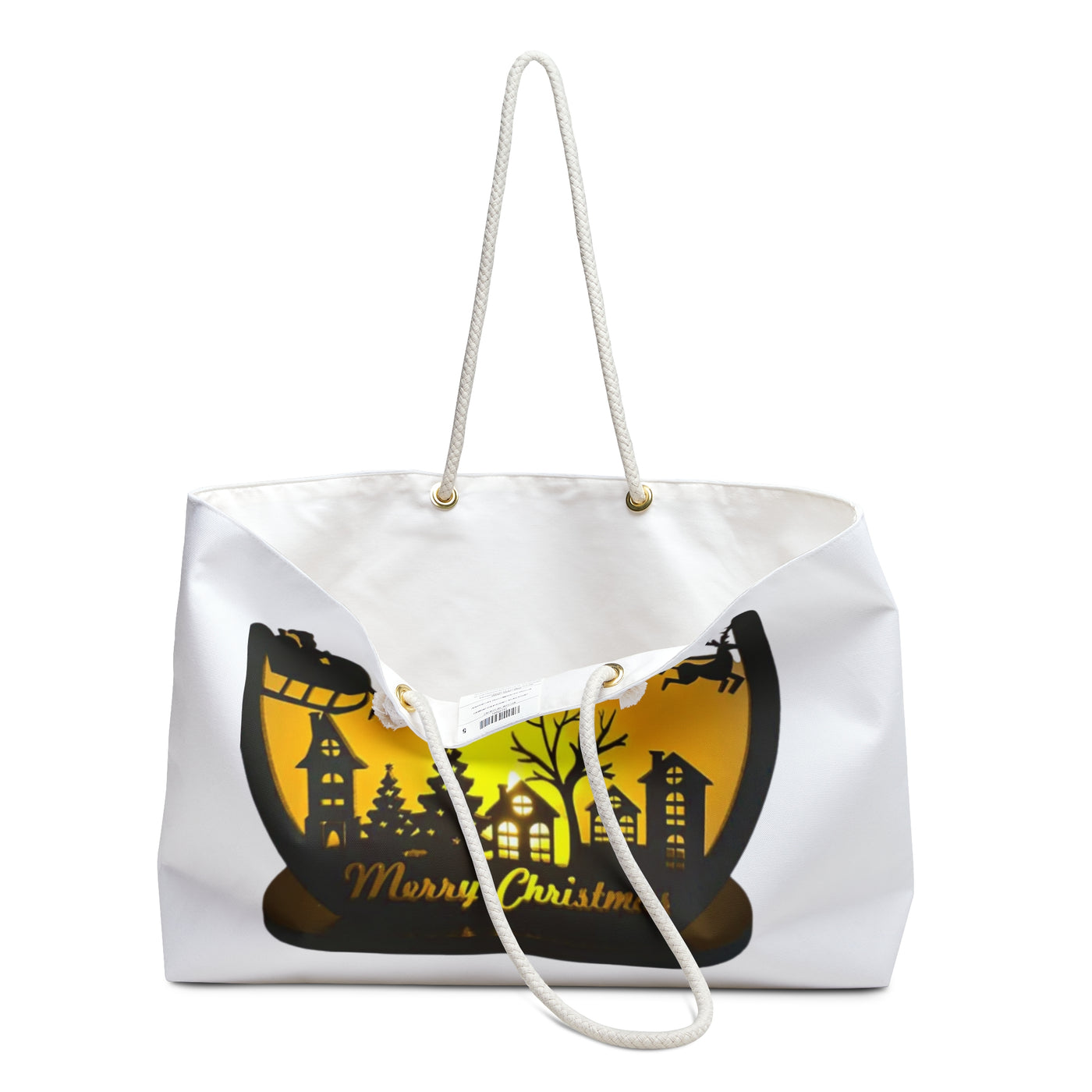 Christmas Snow Globe Weekender Bag — Merry Christmas Holiday Travel Tote