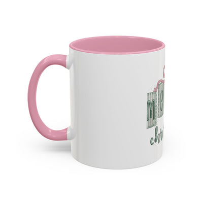 Christmas Mug — 'Merry Christmas' Pastel Gift-Tag Design (11oz/15oz)