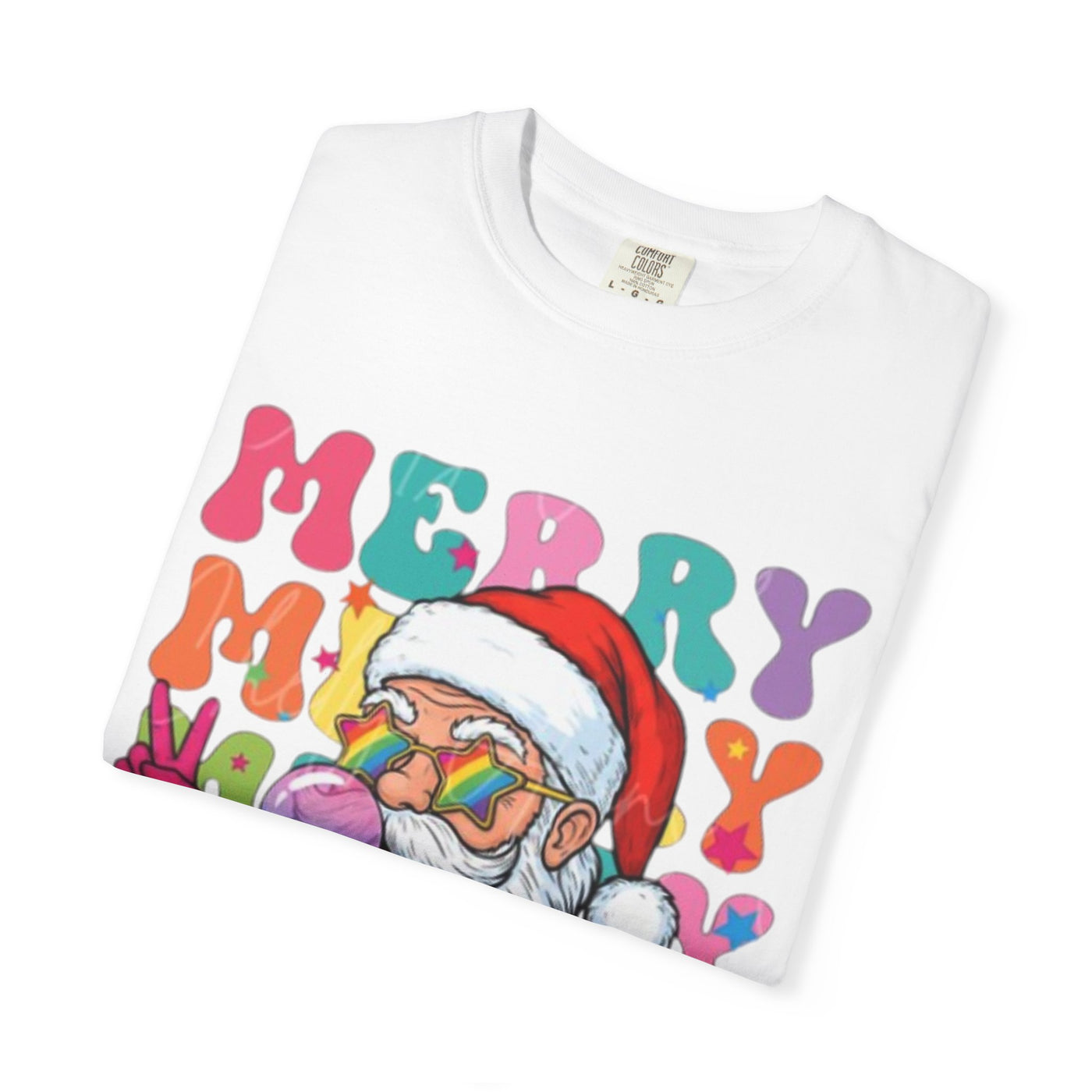 Christmas Santa T-Shirt — Retro 'Merry Merry Christmas' Graphic