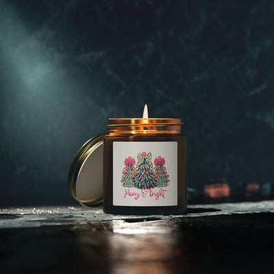 Merry & Bright Coconut Apricot Scented Candle (4oz & 9oz)