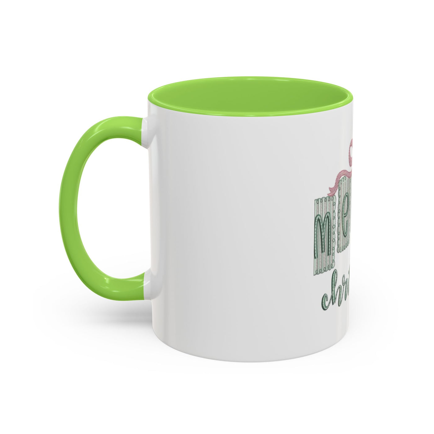 Christmas Mug — 'Merry Christmas' Pastel Gift-Tag Design (11oz/15oz)