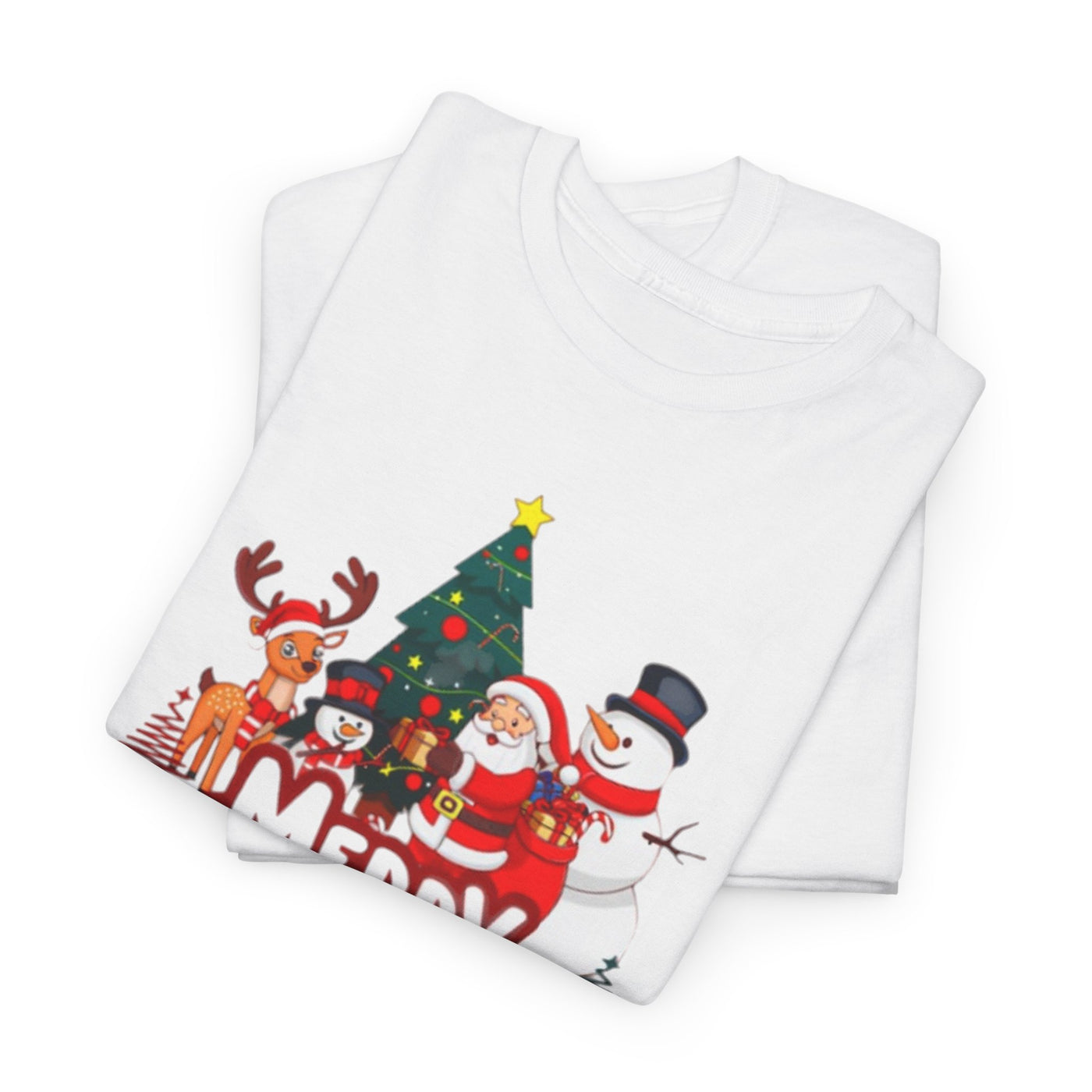 Christmas T-Shirt — Cute Cartoon Merry Christmas Holiday Tee