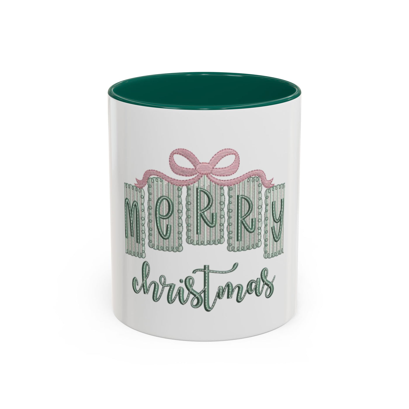 Christmas Mug — 'Merry Christmas' Pastel Gift-Tag Design (11oz/15oz)