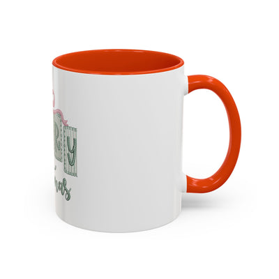 Christmas Mug — 'Merry Christmas' Pastel Gift-Tag Design (11oz/15oz)